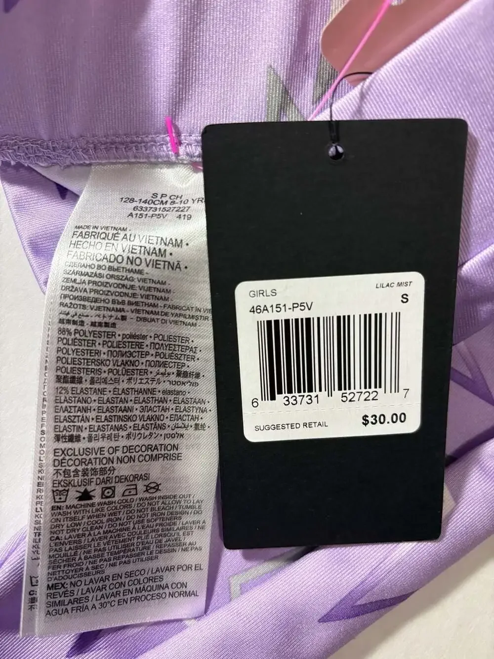 Converse Girls Lilac Mist Star Print All Star Leggings
